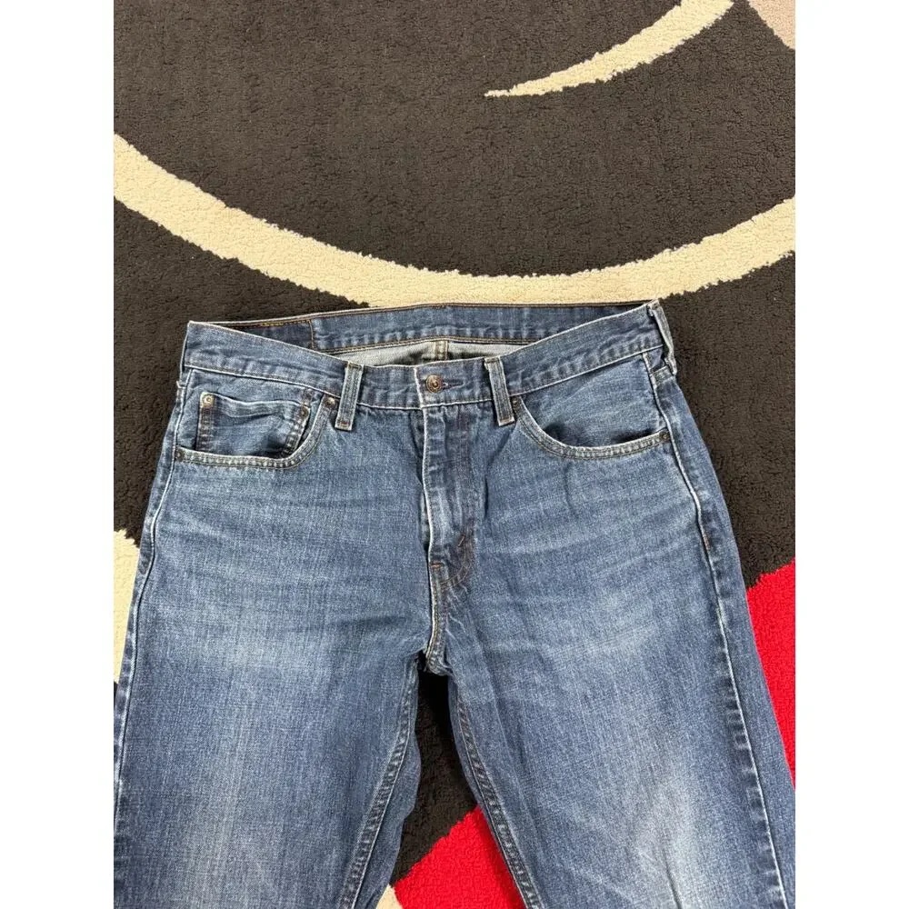 Levi 527 Jeans Mens 34x30 Blue Denim Low Bootcut Cotton Pockets Dark Wash